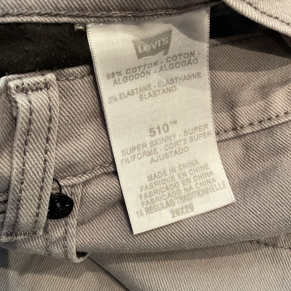 Levi’s 510 Super Skinny Gray Jeans - Picture 8 of 8